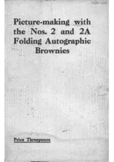 Kodak Brownie Folding Autographic 2  manual. Camera Instructions.